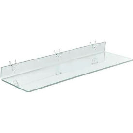 Acrylic Shelf For Pegboard/Slatwall, 24" x 2", Clear - Pkg Qty 4