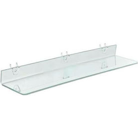 Acrylic Shelf For Pegboard/Slatwall, 24" x 2", Clear - Pkg Qty 4