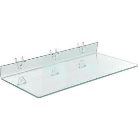 Acrylic Shelf For Pegboard/Slatwall, 20" x 2", Clear - Pkg Qty 4