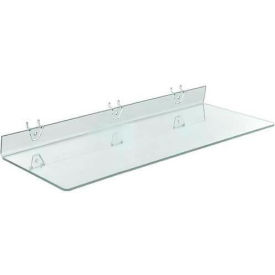 Acrylic Shelf For Pegboard/Slatwall, 24" x 2", Clear - Pkg Qty 4