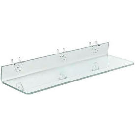 Acrylic Shelf For Pegboard/Slatwall, 20" x 2", Clear - Pkg Qty 4