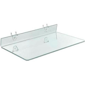 Acrylic Shelf For Pegboard/Slatwall, 16" x 2", Clear - Pkg Qty 4
