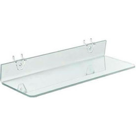 Acrylic Shelf For Pegboard/Slatwall, 16" x 2", Clear - Pkg Qty 4