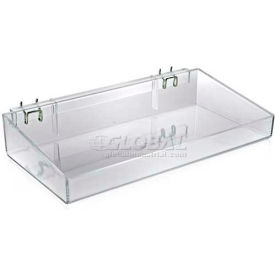 16" Wide Open Tray, 3" High, Clear - Pkg Qty 2