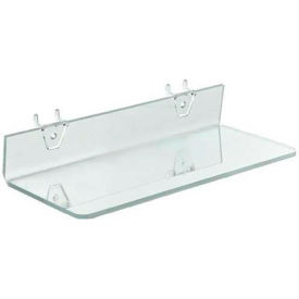 Acrylic Shelf For Pegboard/Slatwall, 13.5" x 2", Clear - Pkg Qty 4