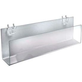 Acrylic Greeting Card Holder For Pgbrd/Slatwall, 16" x 5", Clear - Pkg Qty 2