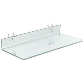 Acrylic Shelf For Pegboard/Slatwall, 16" x 2", Clear - Pkg Qty 4