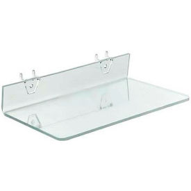 Acrylic Shelf For Pegboard/Slatwall, 13.5" x 2", Clear - Pkg Qty 4
