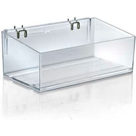 Acrylic Divider Bin For Pegboard/Countertop, 13.5" x 4", Clear ,1 Piece