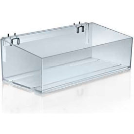 Acrylic Divider Bin For Pegboard/Slatwall, 16" x 4", Clear ,1 Piece