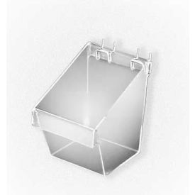 Small Display Bucket For Pegboard/Slatwall, 5" x 7", Clear - Pkg Qty 4