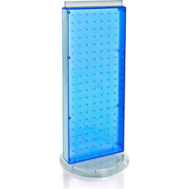 Revolving Pegboard Countertop Display Unit, 8" x 20", Blue ,1 Piece