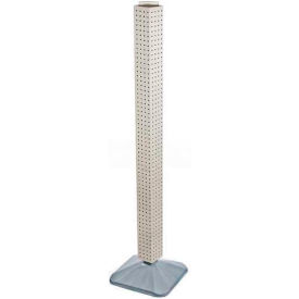 48" Pegboard Revolving Floor Display, 4-Sided, White Solid, 1 Piece