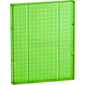 Pegboard Wall Panel, 16" x 20", Green Opaque - Pkg Qty 2