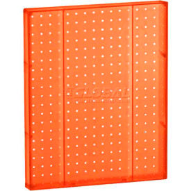 Pegboard Wall Panel, 16" x 20", Orange Opaque - Pkg Qty 2