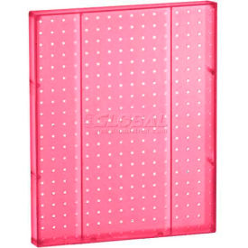 Pegboard Wall Panel, 16" x 20", Pink Opaque - Pkg Qty 2
