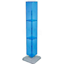 4-Sided Interlocking Pegboard Display, 8" x 60", Blue Opaque ,1 Piece