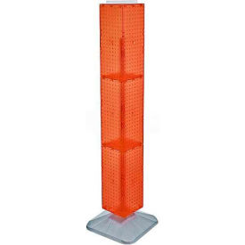 4-Sided Interlocking Pegboard Display, 8" x 60", Orange Opaque ,1 Piece