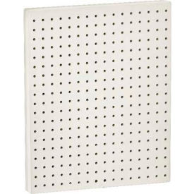 Pegboard Wall Panel, 16" x 20", White Solid - Pkg Qty 2