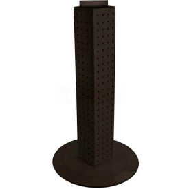 24" Pegboard Revolving Countertop Display, 4-Sided, Black Solid, 1 Piece