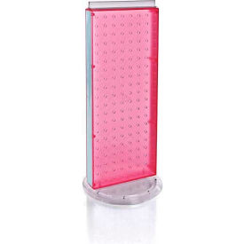 Revolving Pegboard Countertop Display Unit, 8" x 20", Pink, 1 Piece