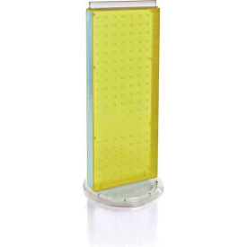 Revolving Pegboard Countertop Display Unit, 8" x 20", Yellow, 1 Piece
