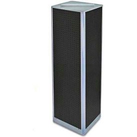 Four-Sided Pegboard Spinning Floor Display, 16" x 60", Black ,1 Piece