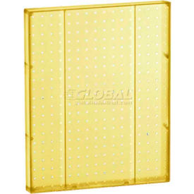 Pegboard Wall Panel, 16" x 20", Yellow Opaque - Pkg Qty 2