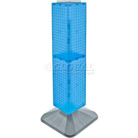 4-Sided Interlocking Pegboard Display, 8" x 40", Blue Opaque ,1 Piece