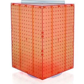 Interlocking Pegboard Countertop Display, 14" x 20", Orange Opaque