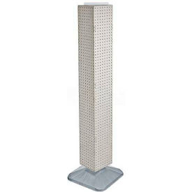4-Sided Interlocking Pegboard Display, 8" x 60", White Solid ,1 Piece