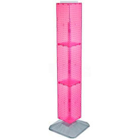4-Sided Interlocking Pegboard Display, 8" x 60", Pink Opaque ,1 Piece