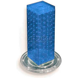12" Pegboard Revolving Countertop Display, 4-Sided, Blue ,1 Piece