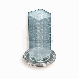 12" Pegboard Revolving Countertop Display, 4-Sided, Clear ,1 Piece