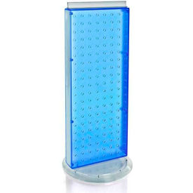 Two-Sided Non-Revolving Pegboard Countertop Display, 8" x 20", Blue