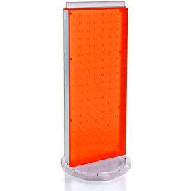 Two-Sided Non-Revolving Pegboard Countertop Display, 8" x 20", Orange
