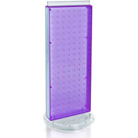 Two-Sided Non-Revolving Pegboard Countertop Display, 8" x 20", Purple