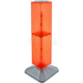 703387-ORG 4-Sided Interlocking Pegboard Display, 8" x 40", Orange Opaque ,1 Piece