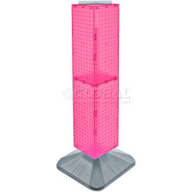 4-Sided Interlocking Pegboard Display, 8" x 40", Pink Opaque ,1 Piece