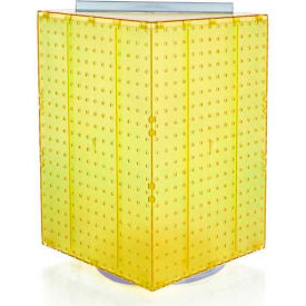 Interlocking Pegboard Countertop Display, 14" x 20", Yellow Opaque