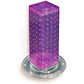12" Pegboard Revolving Countertop Display, 4-Sided, Purple, 1 Piece