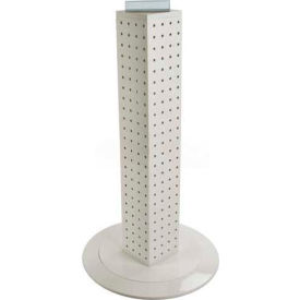 24" Pegboard Revolving Countertop Display, 4-Sided, White Solid ,1 Piece