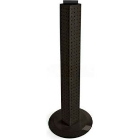 36" Pegboard Revolving Floor Display, 4-Sided, Black Solid ,1 Piece