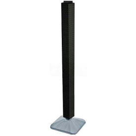 48" Pegboard Revolving Floor Display, 4-Sided, Black Solid, 1 Piece