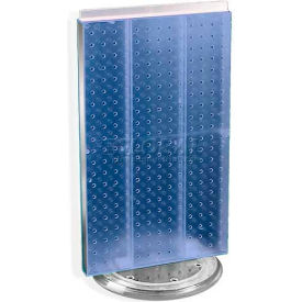Two-Sided Revolving Pegboard Countertop Display, 13.5" x 22", Blue