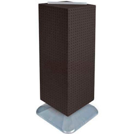 Global Approved 4-Sided Interlocking Pegboard Floor Display, 14" x 40", Black Solid