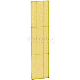 Pegboard Wall Panel, 13.5" x 60", Yellow Opaque - Pkg Qty 2