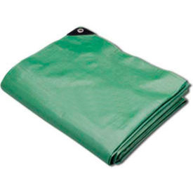 Hygrade Heavy Duty Super Cover Poly Tarp 10 Mil, Green/Black, 16'L X 20'W