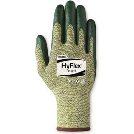 Cut Resistant Gloves, Green Nitrile Palm Coat, Size 10, 1 Pair