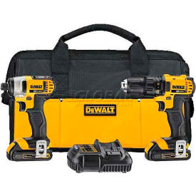 DeWALT 20V MAX* Lithium Ion Combo Kit (1.5 Ah), 2-Tool Kit